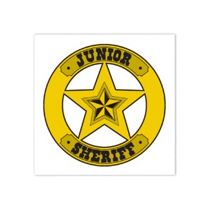 Junior Sheriff Temporary Tattoo, Stock - FS7025