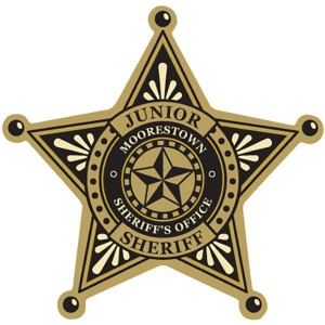 Junior Sheriff 5 Point Foil Sticker Badge, Custom - JPB336
