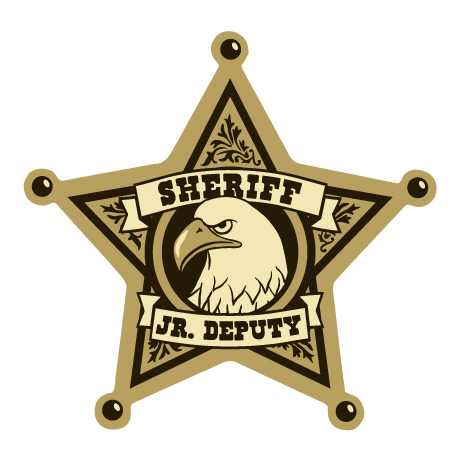 Product Photo 1 Junior Deputy 5 Point Sheriff Foil Sticker Badge, Stock