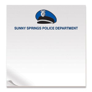 Police Hat, 25 Sheet Sticky Pad - SPE150