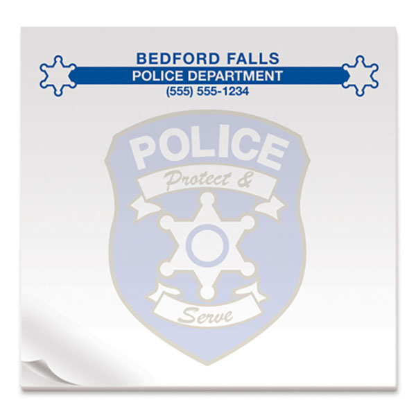 Product Photo 1 Police Protect & Serve, 25 Sheet Sticky Pad