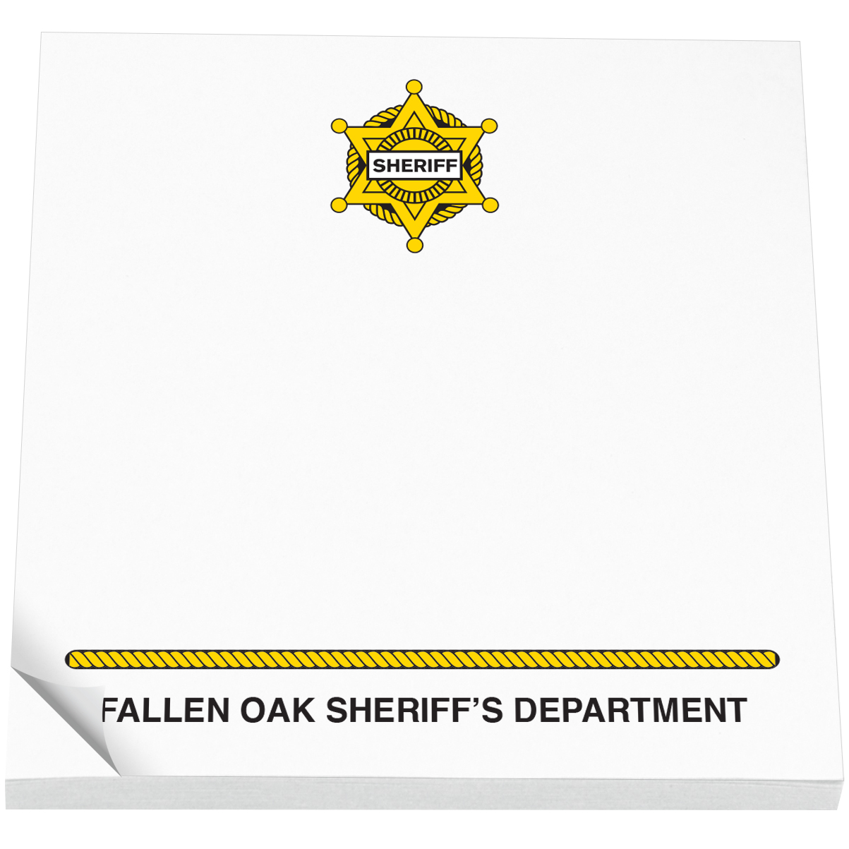 Product Photo 1 Sheriff Star, 25 Sheet Sticky Pad