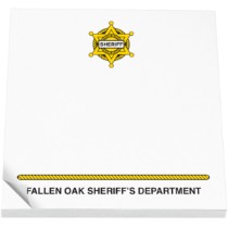 Sheriff Star, 25 Sheet Sticky Pad