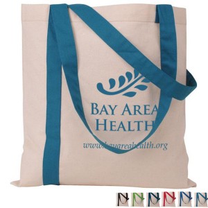 Color Stripe Cotton Economy Tote - AD1010