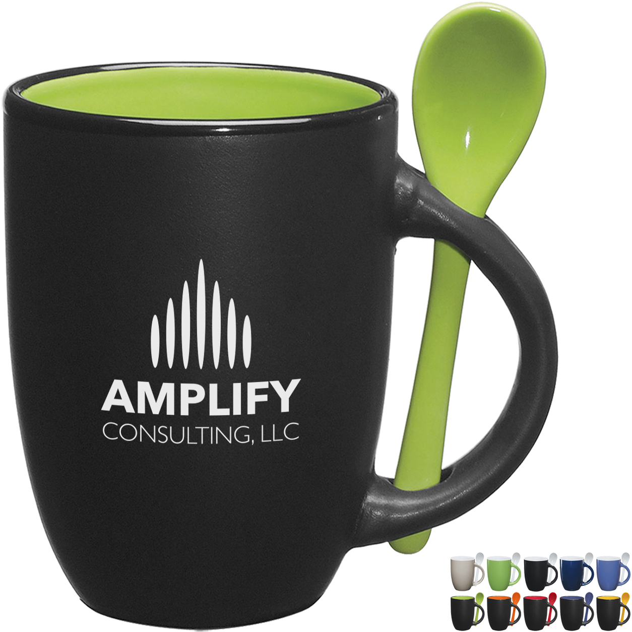 Product Photo 1 Ceramic Mug & Spoon Set, 12oz.