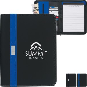 Contemporary Zippered Padfolio - HT1260