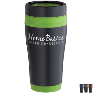 Stainless Black Tumbler with Color Liner, 16oz. - SD1022
