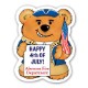 Patriotic Bear Magnet