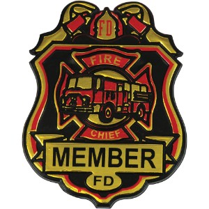 Large Kids Junior Fire Chief Badge, Stock - JFB160