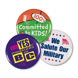 Round Safety Pin Back Button, 2" Custom - LL1010