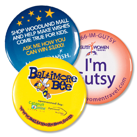 Product Photo 1 Round Safety Pink Back Button, 3" Custom