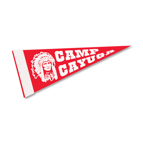 Product Photo 1 Colored Felt Pennant with 1" Sewn Strip, 5" x 12"