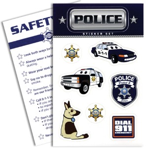 Police Sticker Sheet, Stock - SMD801