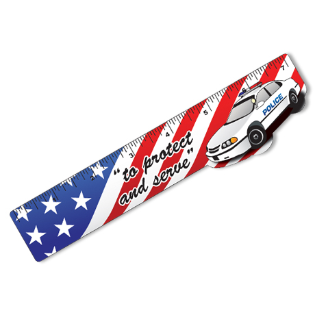 Product Photo 1 To Protect and Serve Laminated Safety Ruler, Stock