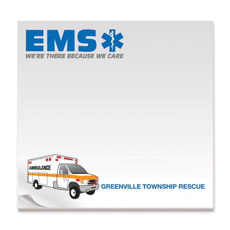 Product Photo 1 EMS, We're There Because We Care, 25 Sheet Sticky Pad