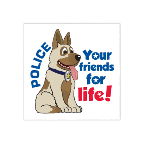 Product Photo 1 Police Dog Temporary Tattoo, Stock