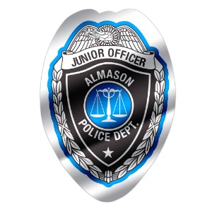 Junior Officer Foil Sticker Badge, Custom - JPB500