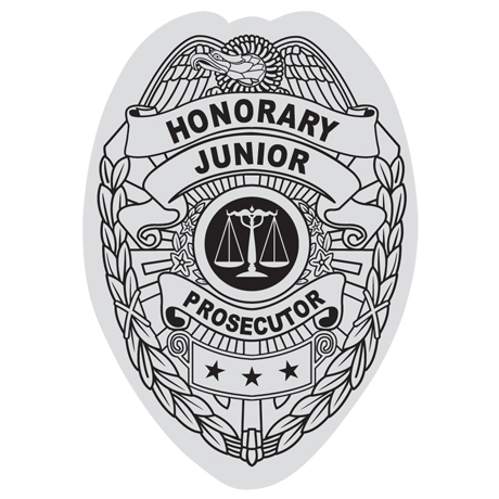 Product Photo 1 Junior Prosecutor Foil Sticker Badge, Stock