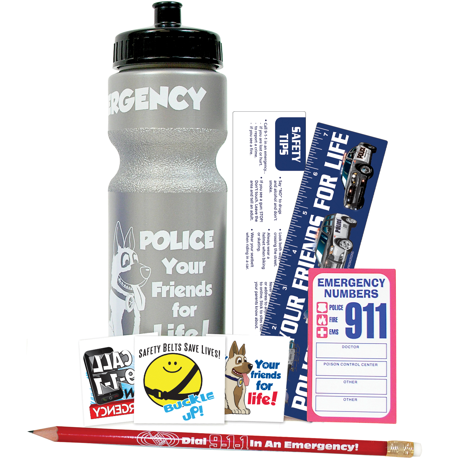 Product Photo 1 Safety 28oz. Sport Bottle Kit, Stock