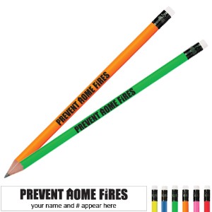 Prevent Home Fires Neon Pencil - PCL336