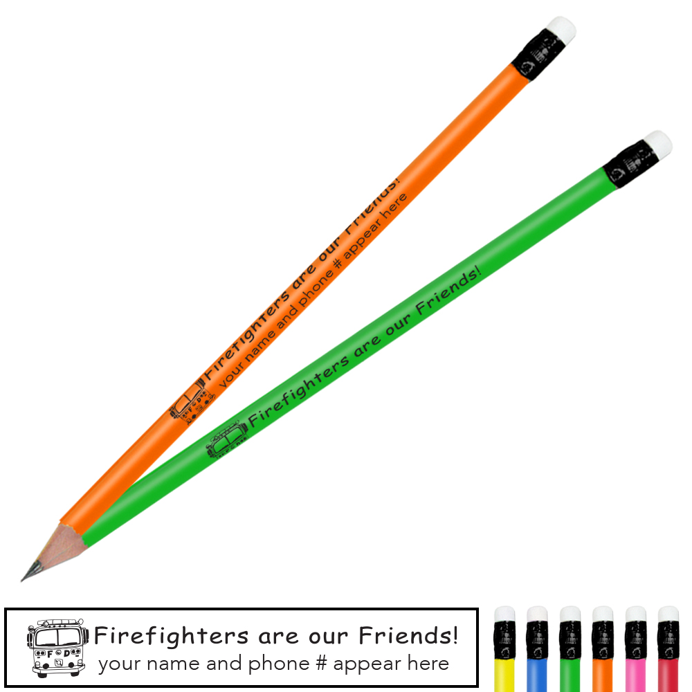 Product Photo 1 Firefighters are our Friends Neon Pencil