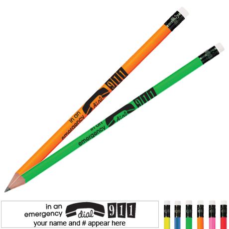 Product Photo 1 In An Emergency Dial 911 Neon Pencil