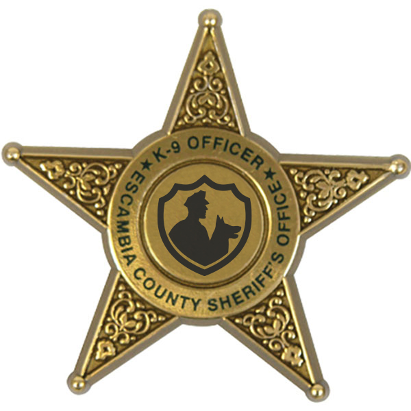 Product Photo 1 Junior 5 Point  Sheriff Star Badge with Pocket Clip, Custom