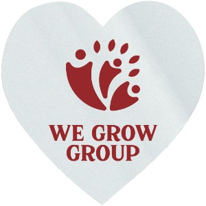Heart Shape Custom Sticker - Clear, 3/4" - GI1200