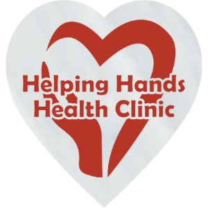 Heart Shape Custom Sticker - Clear, 1-3/16" - GI1210