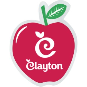 Apple Shape Custom Sticker - Clear, 2-1/16" - GI1215