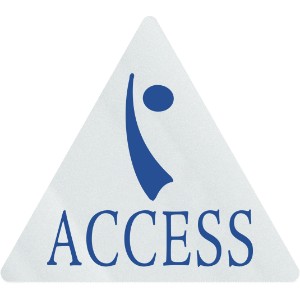 Triangle Shape Custom Sticker - Clear, 2-1/4" - GI1225