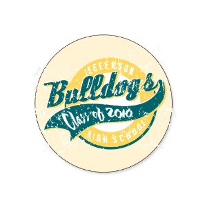 Removable Car Window Static Cling Decal, 3" or 4" Diameter - GI4005