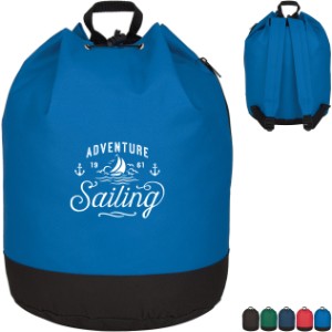 Drawstring Padded Strap Polyester Backpack - HT1710