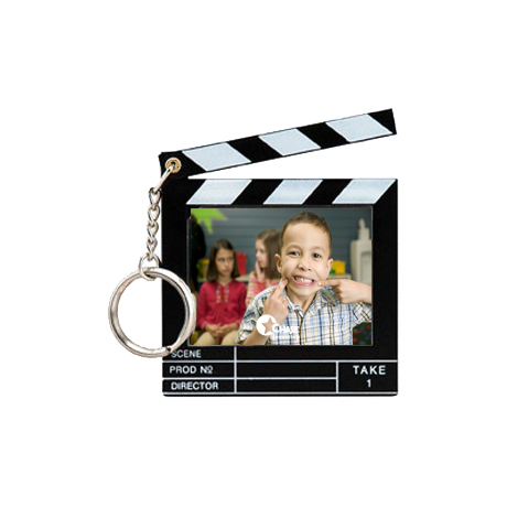 Product Photo 1 Clapboard Snap-In Photo Keytag, Black