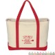 Large Heavy Cotton Canvas Zippered Boat Tote