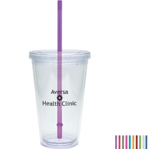 Acrylic Beverage Double Wall Tumbler, 16oz., BPA Free - GA4295
