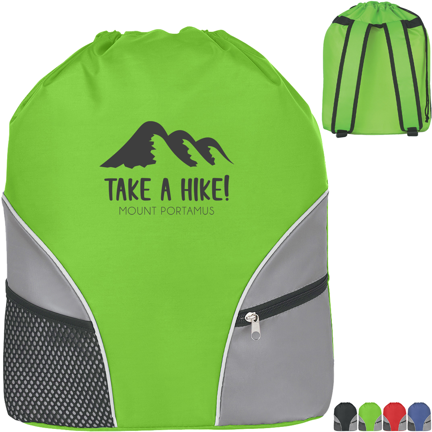 Product Photo 1 Zippy 210D Polyester Drawstring Backpack