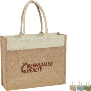 Jute Tote with Front Pocket - HT1550