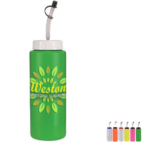 Product Photo 1 Sports Bottle w/ Flex Straw, 32oz. w/ Full Color Imprint