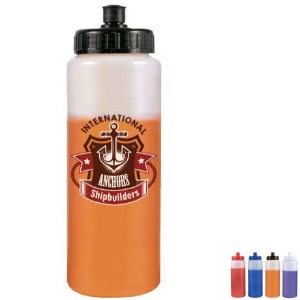 Mood Sports Bottle w/ Push Pull Cap, 32oz. - Full Color - AK6002