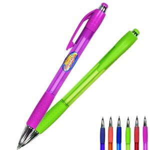 Translucent Dimple Grip Pen - Full Color - AK1264