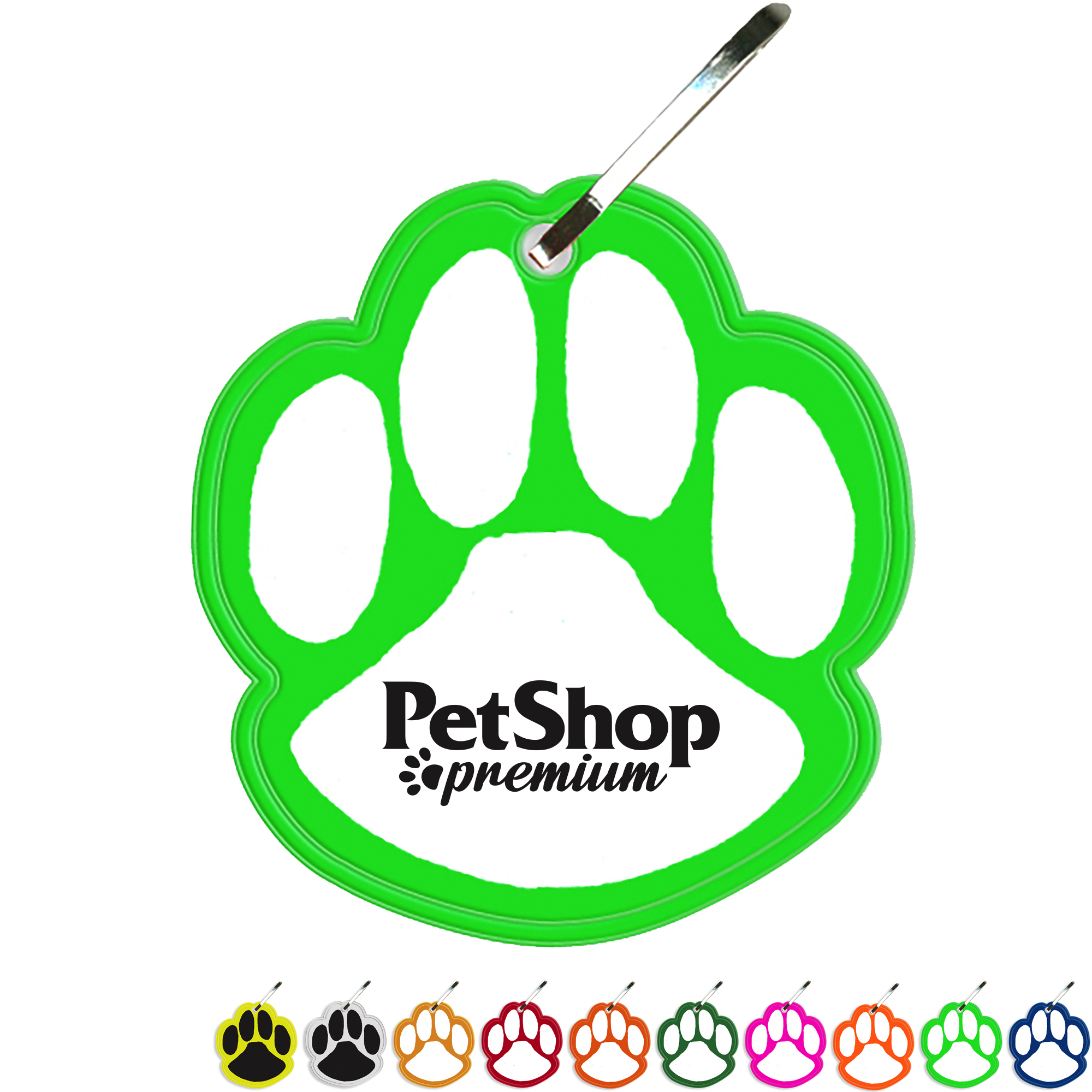 Product Photo 1 Reflective Hook Zipper Pull, Paw Print