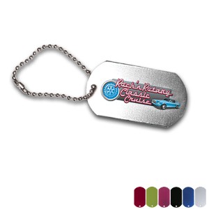 Metal Dog Tag w/ 4-1/2" Chain - Full Color - AK3295