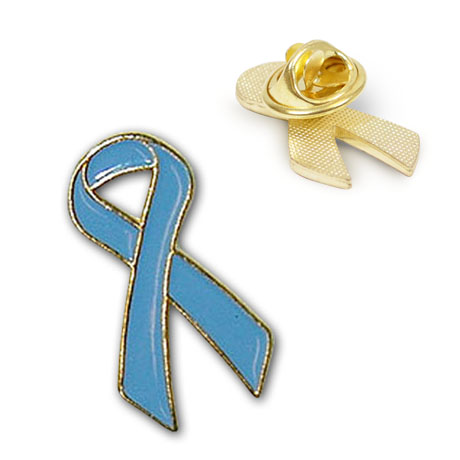Product Photo 1 Sky Blue Ribbon Lapel Pin - CLOSEOUT!