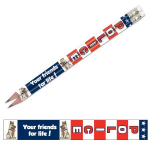 Police Your Friends for Life, Patriotic Pencil, Stock - PCL710