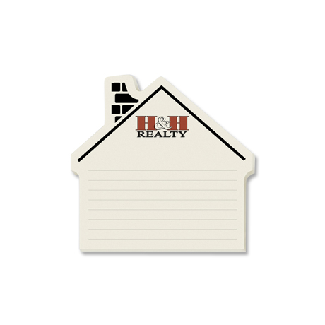 Product Photo 1 Post-it® Custom Printed Die-Cut Notes - House Left Shape