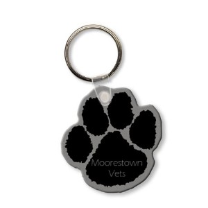 Paw Print Soft Vinyl Key Tag - QY1129