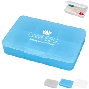 Tablet Tote Pocket Pill Box, Six Compartment - BY3280