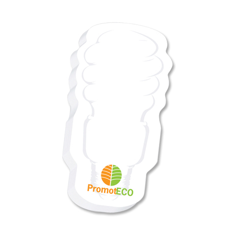 Product Photo 1 Post-it® XL Custom Printed Die-Cut Notes - Eco Bulb Shape