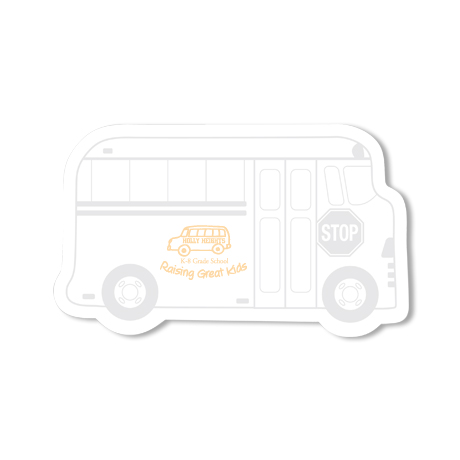 Product Photo 1 Post-it® XL Custom Printed Die-Cut Notes - Bus Shape